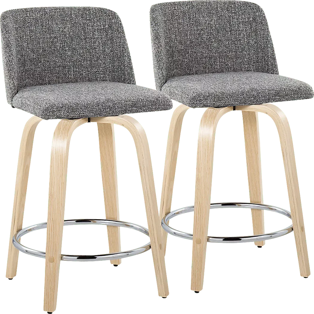 ClyoVGraySwivelCounterHeightStool,Setof2 1 ClyoVGraySwivelCounterHeightStool,Setof2