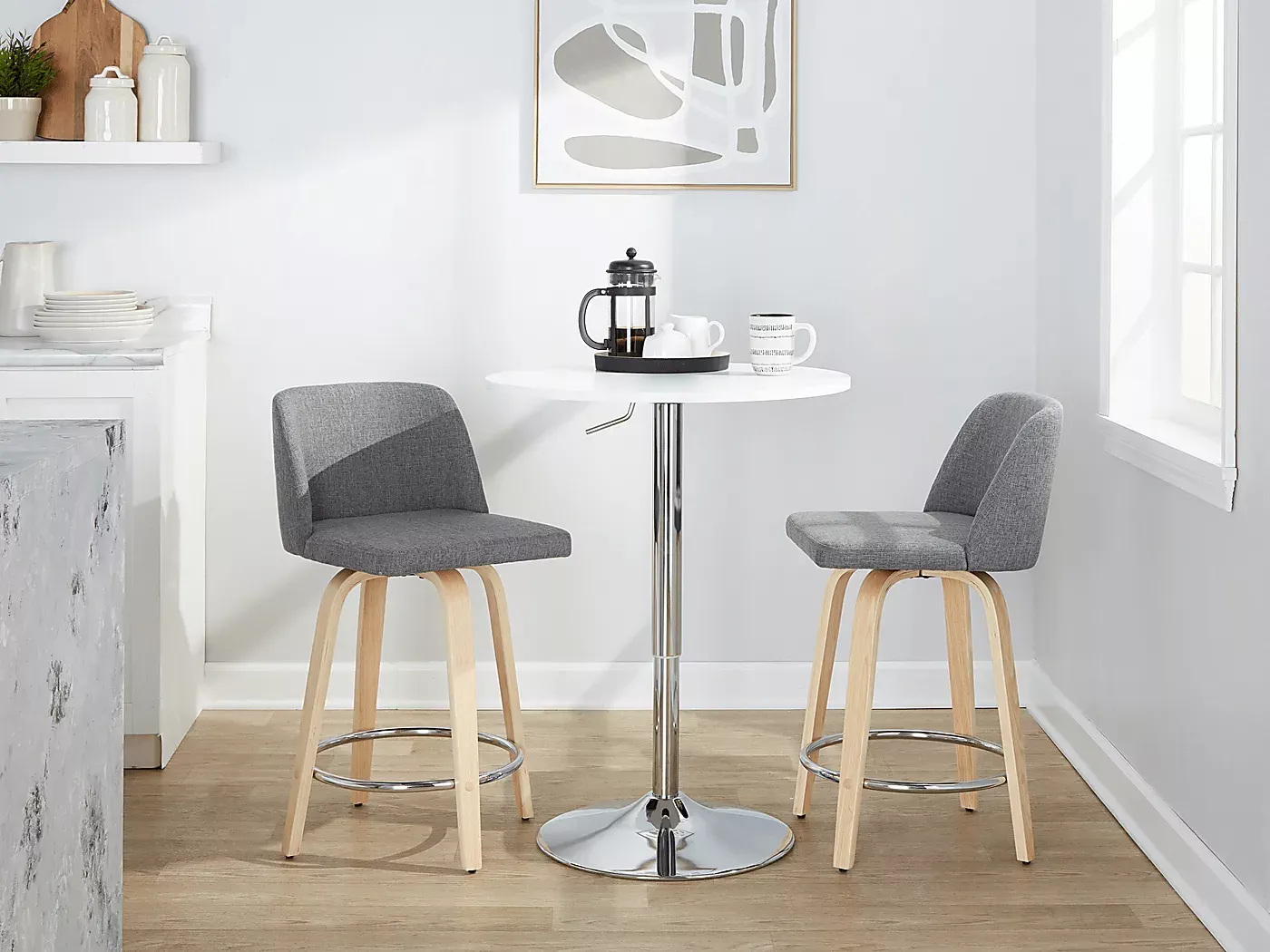 ClyoVGraySwivelCounterHeightStool,Setof2 2 ClyoVGraySwivelCounterHeightStool,Setof2