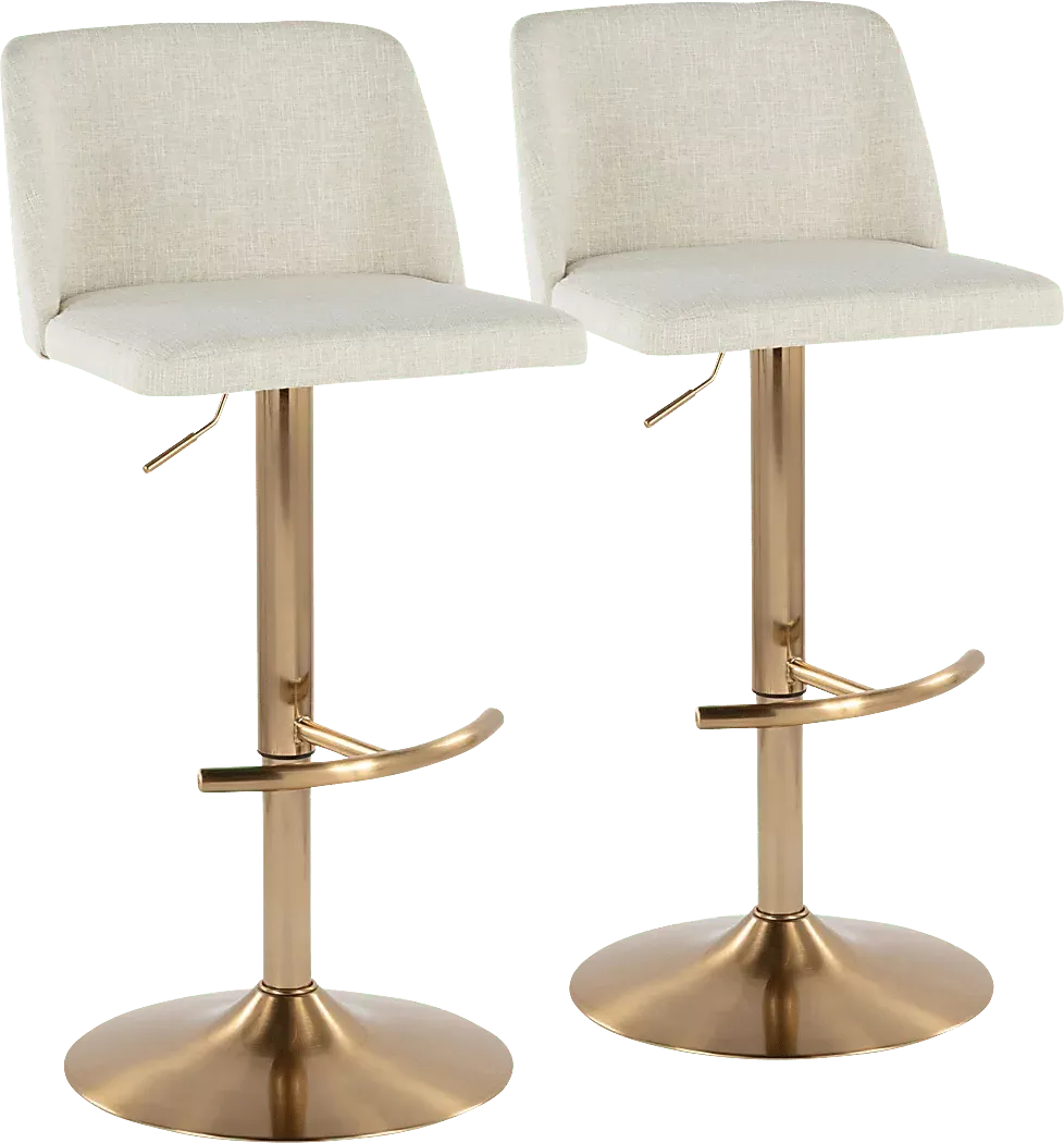 ClyoXIIICreamAdjustableBarstool,Setof2 1 ClyoXIIICreamAdjustableBarstool,Setof2
