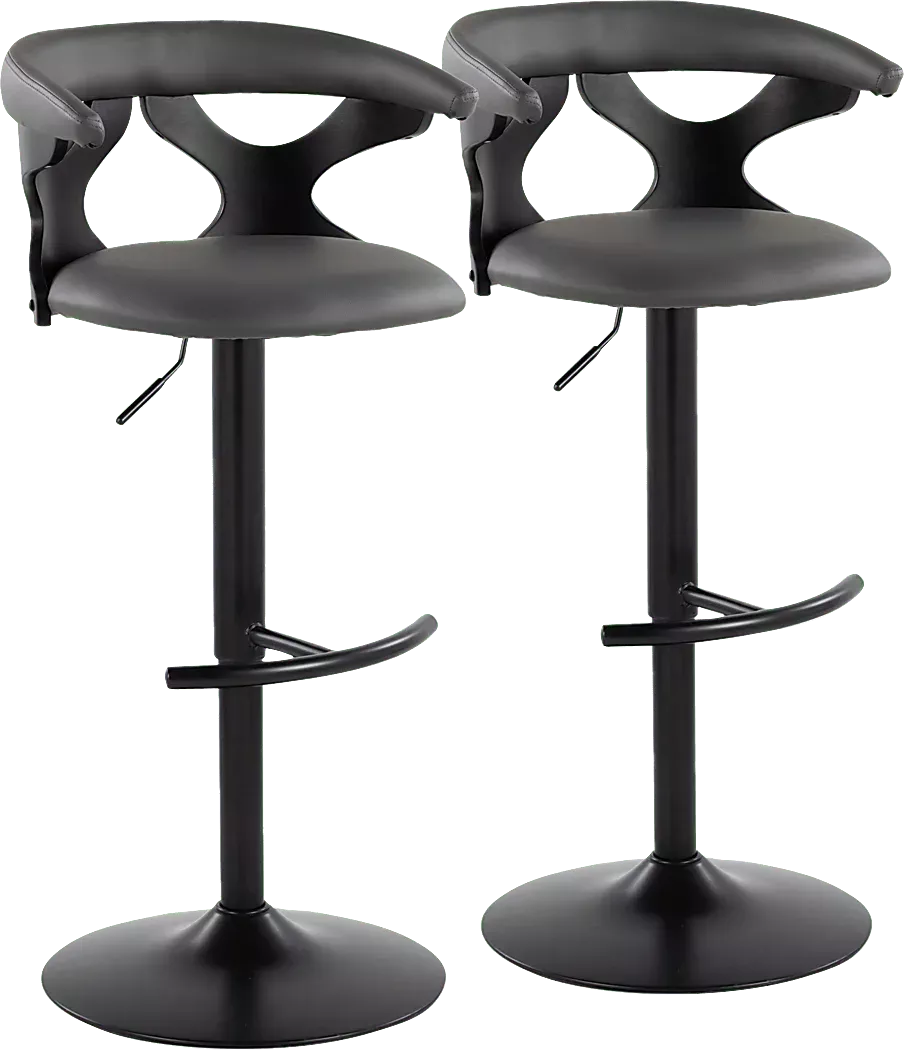 WyndmoorVIIBlackAdjustableBarstool,Setof2 1 WyndmoorVIIBlackAdjustableBarstool,Setof2