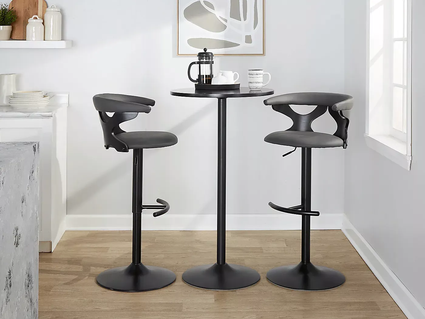 WyndmoorVIIBlackAdjustableBarstool,Setof2 3 WyndmoorVIIBlackAdjustableBarstool,Setof2