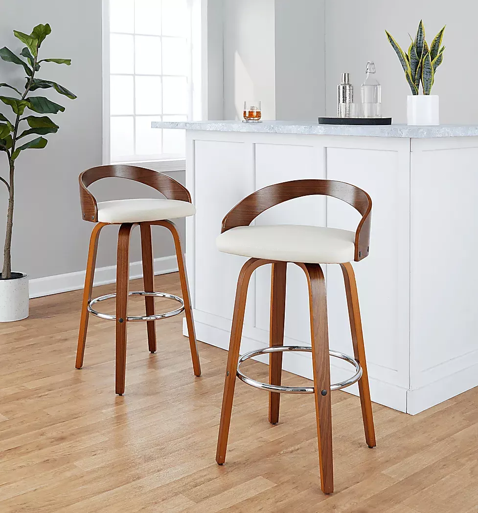 ZykanVBrownSwivelBarstool,Setof2 2 ZykanVBrownSwivelBarstool,Setof2