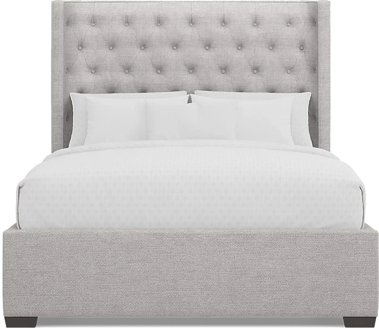 HarlowHillLightGray3PcQueenUpholsteredBed 3 HarlowHillLightGray3PcQueenUpholsteredBed
