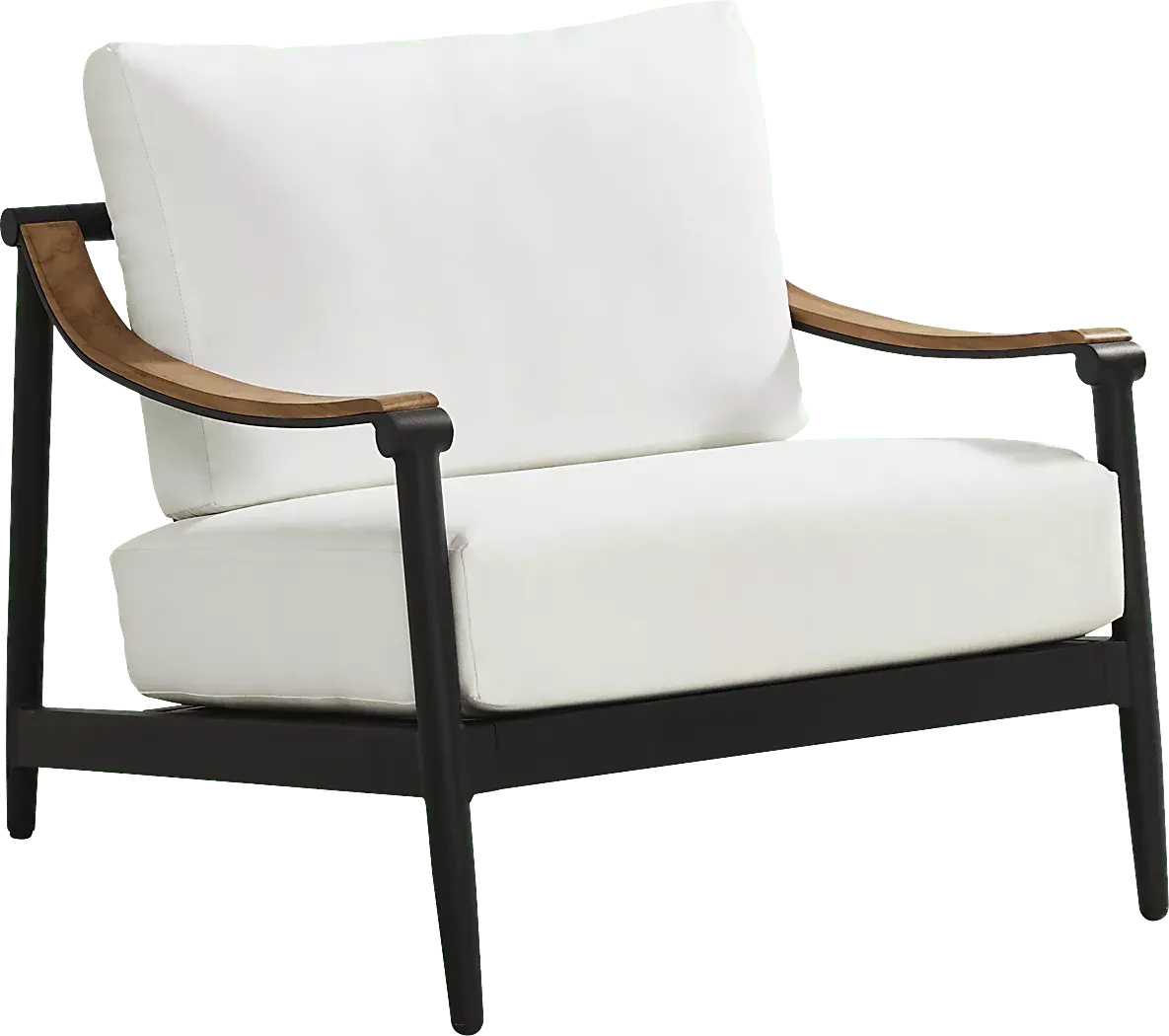 HarloweBlackOutdoorClubChairwithWhiteCushions 1 HarloweBlackOutdoorClubChairwithWhiteCushions