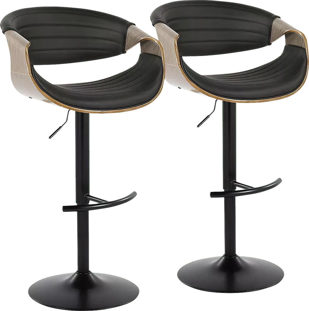 LoblollyXBlackAdjustableBarstool,Setof2 1 LoblollyXBlackAdjustableBarstool,Setof2