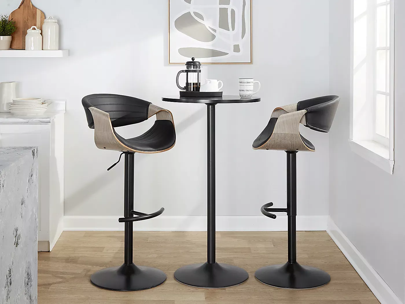 LoblollyXBlackAdjustableBarstool,Setof2 10 LoblollyXBlackAdjustableBarstool,Setof2
