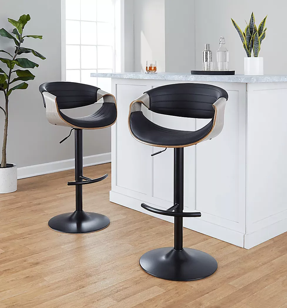 LoblollyXBlackAdjustableBarstool,Setof2 9 LoblollyXBlackAdjustableBarstool,Setof2