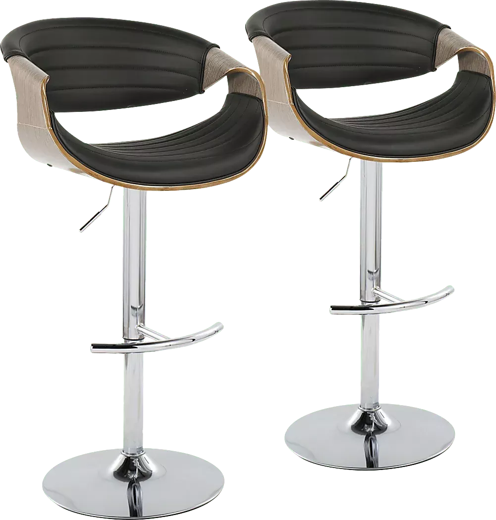 LoblollyVIIIBlackAdjustableBarstool,Setof2 1 LoblollyVIIIBlackAdjustableBarstool,Setof2