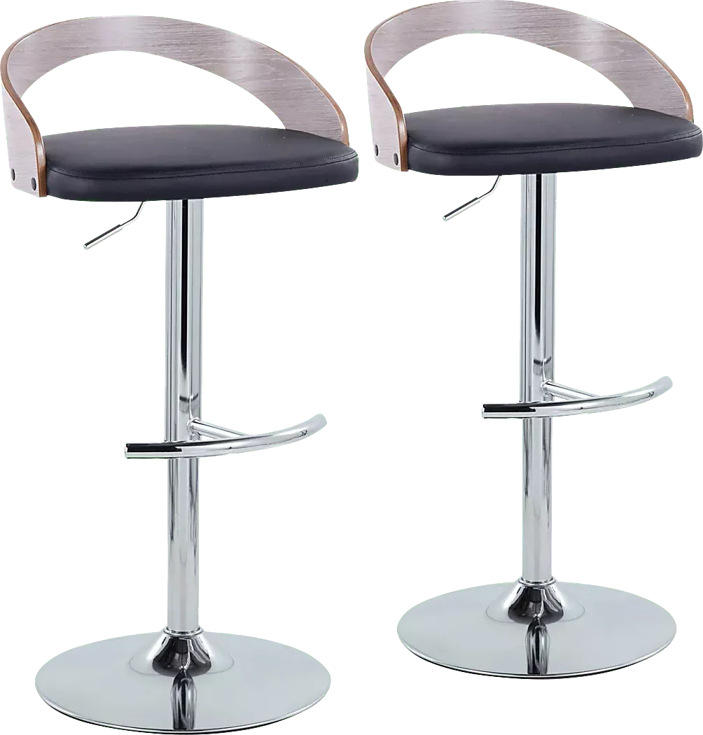 ZykanXXIIBlackAdjustableBarstool,Setof2 1 ZykanXXIIBlackAdjustableBarstool,Setof2