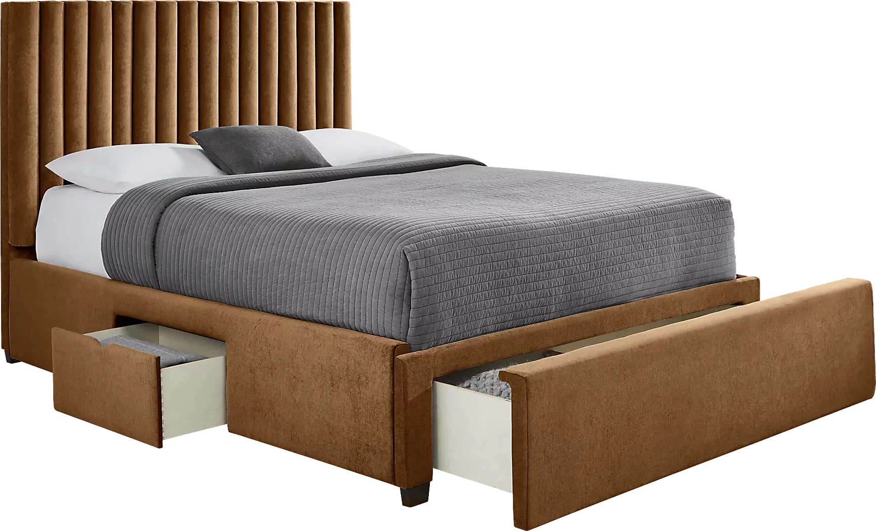 BelvedereCognac3PcQueenUpholsteredStorageBed 2 BelvedereCognac3PcQueenUpholsteredStorageBed