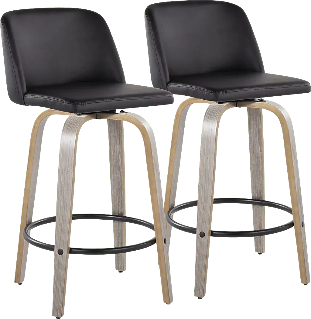 ClyoXBlackSwivelCounterHeightStool,Setof2 1 ClyoXBlackSwivelCounterHeightStool,Setof2