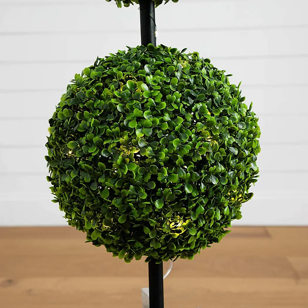 AppleberryIIGreenArtificialDoubleBallBoxwoodTopiary 4 AppleberryIIGreenArtificialDoubleBallBoxwoodTopiary