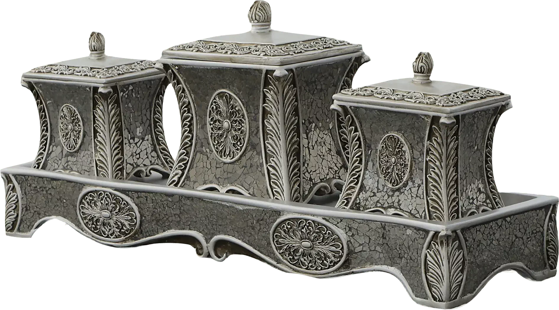CamarisSilverTray,Setof4 3 CamarisSilverTray,Setof4