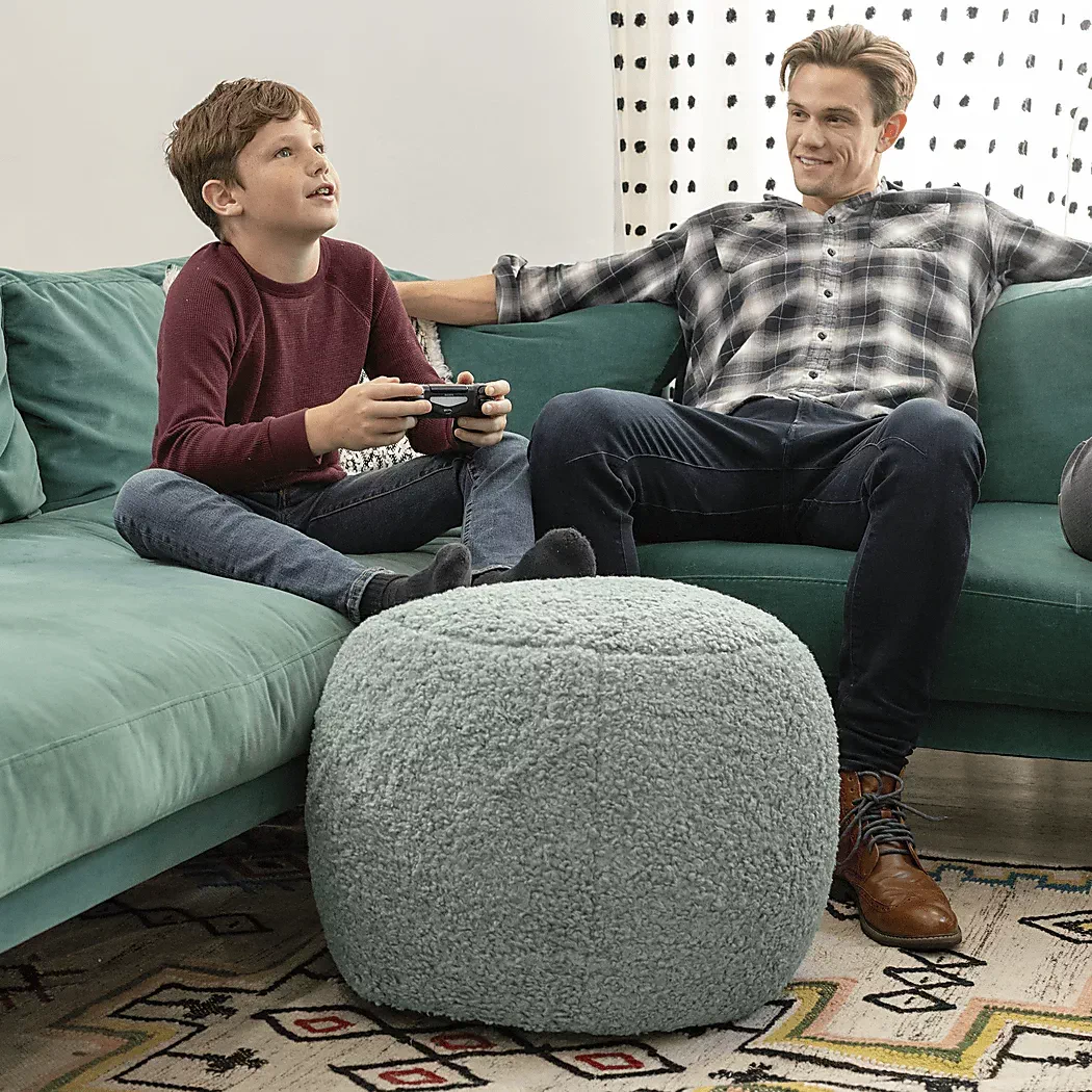 BansqaIGreenShearlingPouf 4 BansqaIGreenShearlingPouf