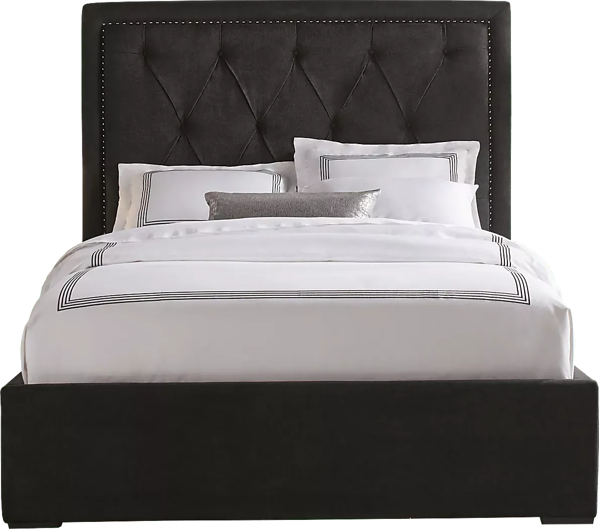 ElridgeBlack3PcKingUpholsteredBed 1 ElridgeBlack3PcKingUpholsteredBed