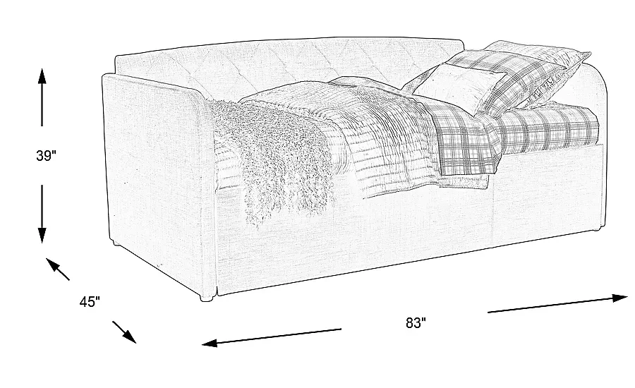 LanieRedTuftedDaybedwithTrundle 3 LanieRedTuftedDaybedwithTrundle