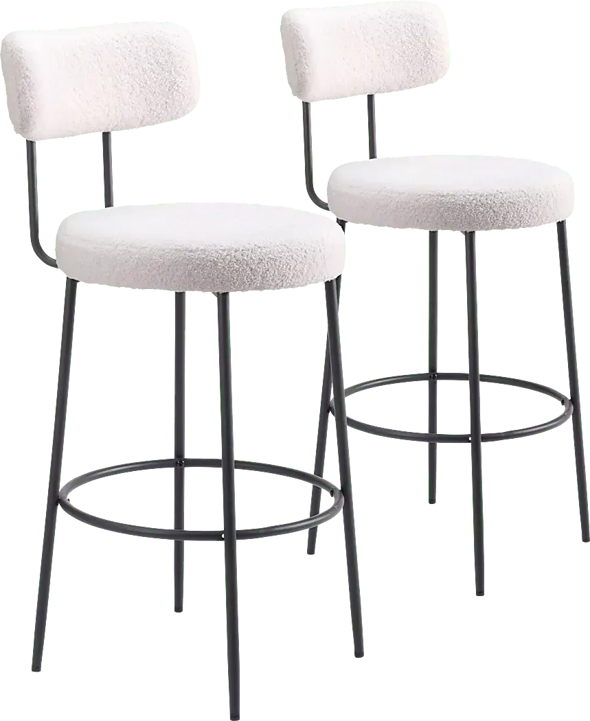 RentzWhiteBarstool,Setof2 1 RentzWhiteBarstool,Setof2