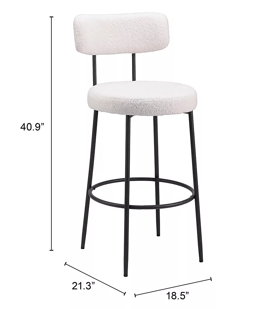 RentzWhiteBarstool,Setof2 10 RentzWhiteBarstool,Setof2