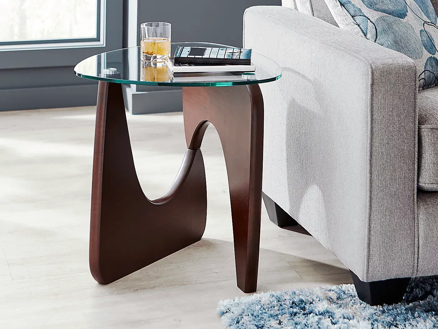 EastSide5PcLivingRoomSet 11 CandelaMerlotEndTable