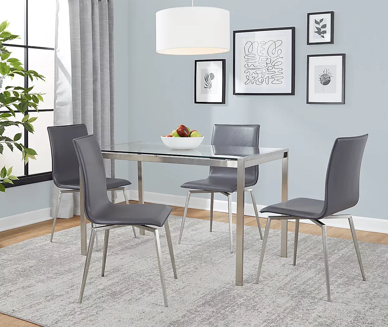 UpsallIGray5pcDiningSet 2 UpsallIGray5pcDiningSet