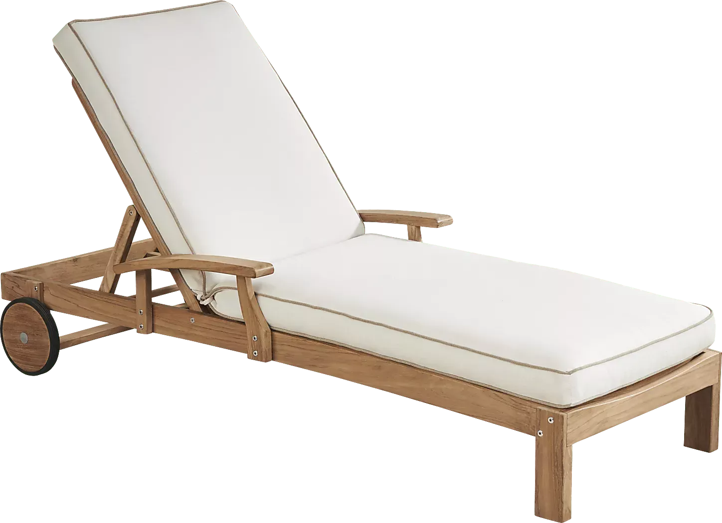 PleasantBayTeakOutdoorChaisewithVaporCushions