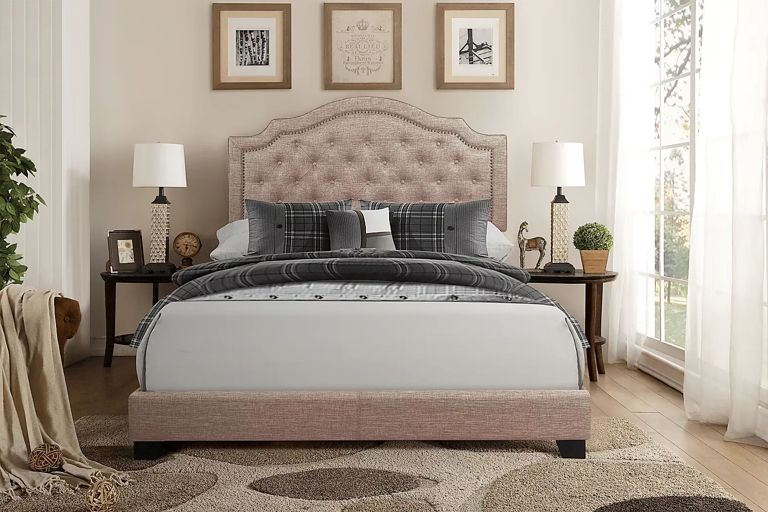 BowertonBeigeFullUpholsteredBed 2 BowertonBeigeFullUpholsteredBed