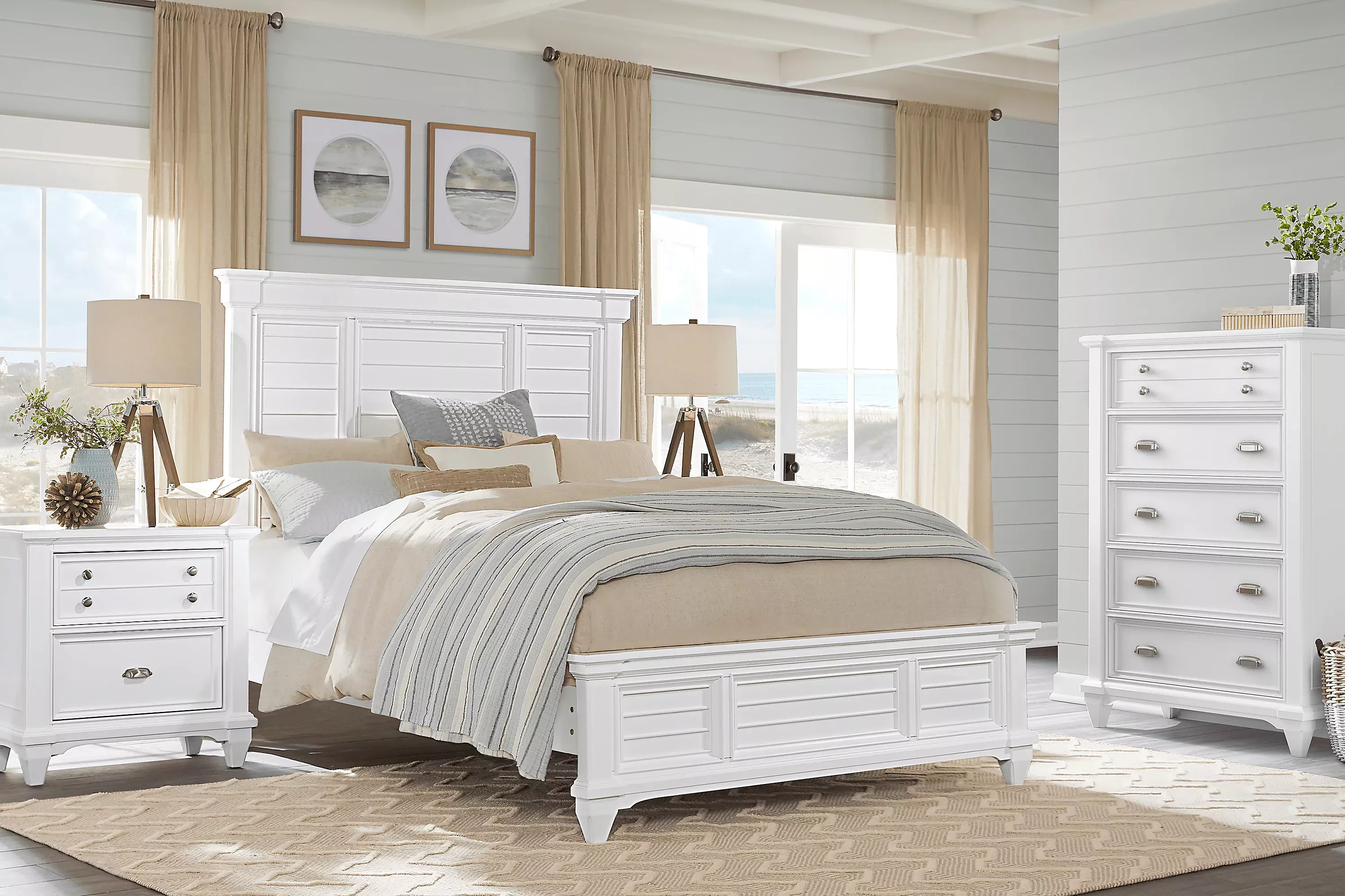 HiltonHeadWhite5PcKingPanelBedroom 1 HiltonHeadWhite5PcKingPanelBedroom