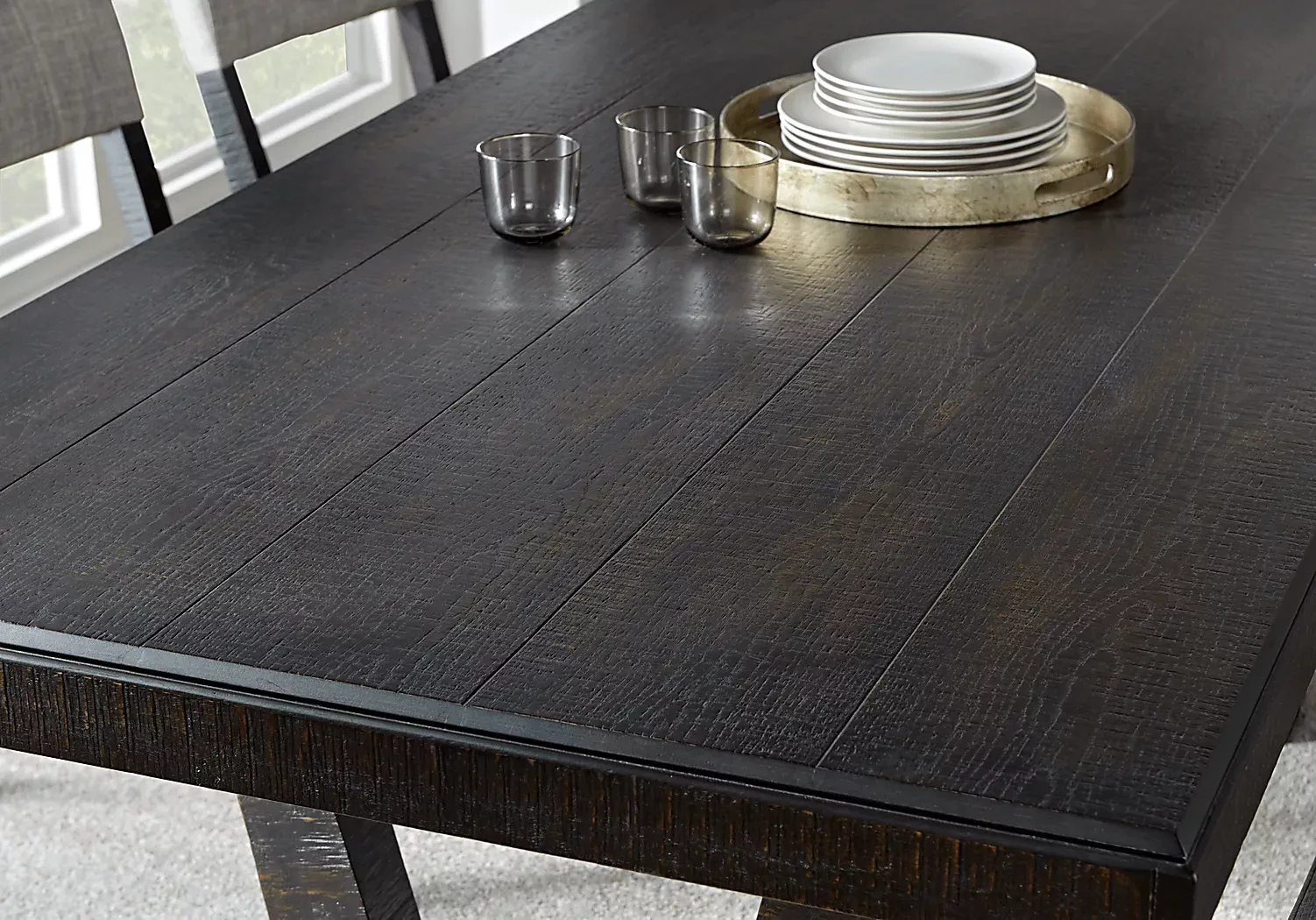 HillCreekBlackRectangleDiningTable 3 HillCreekBlackRectangleDiningTable