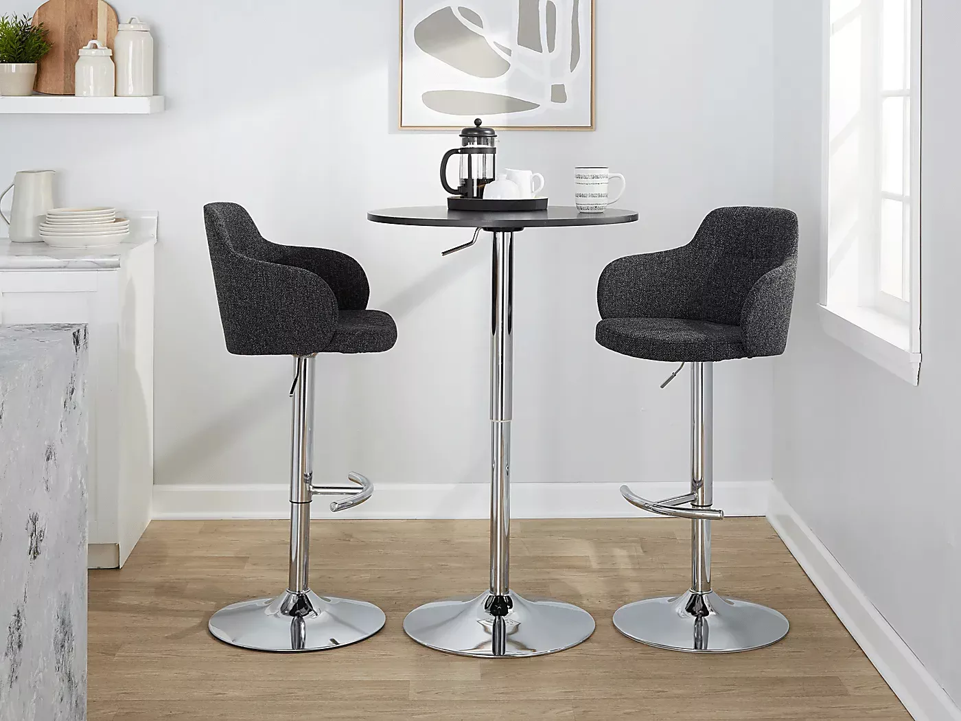 VitadaleIVBlackAdjustableSwivelBarstool,Setof2 10 VitadaleIVBlackAdjustableSwivelBarstool,Setof2