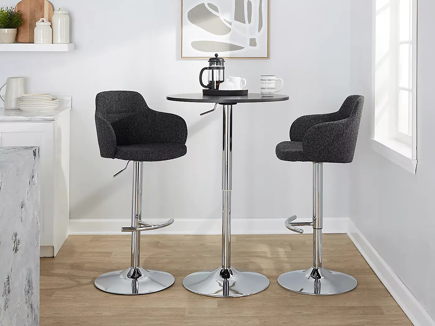 VitadaleIVBlackAdjustableSwivelBarstool,Setof2 9 VitadaleIVBlackAdjustableSwivelBarstool,Setof2