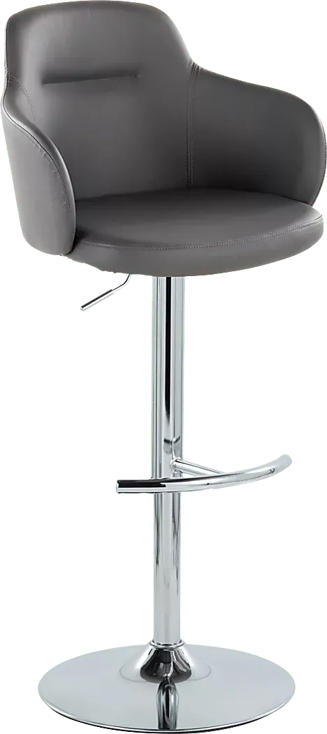 VitadaleIVGrayAdjustableSwivelBarstool,Setof2 3 VitadaleIVGrayAdjustableSwivelBarstool,Setof2