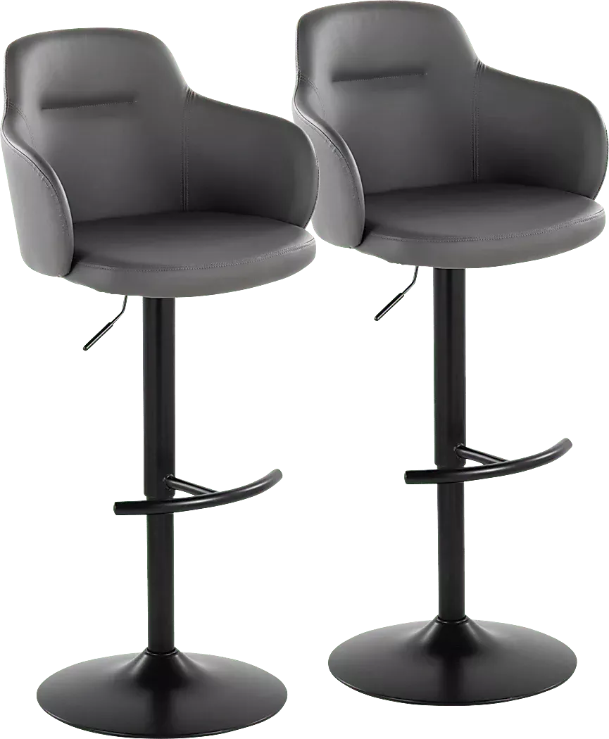 VitadaleVIGrayAdjustableSwivelBarstool,Setof2 1 VitadaleVIGrayAdjustableSwivelBarstool,Setof2