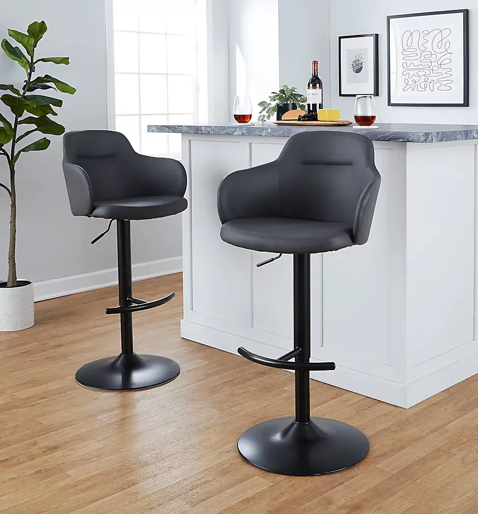 VitadaleVIGrayAdjustableSwivelBarstool,Setof2 2 VitadaleVIGrayAdjustableSwivelBarstool,Setof2
