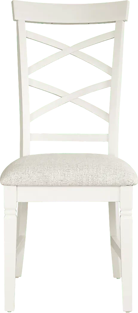 WinslowWhite5PcRoundDiningRoomwithX-BackChairs 7 WinslowWhiteX-BackSideChair