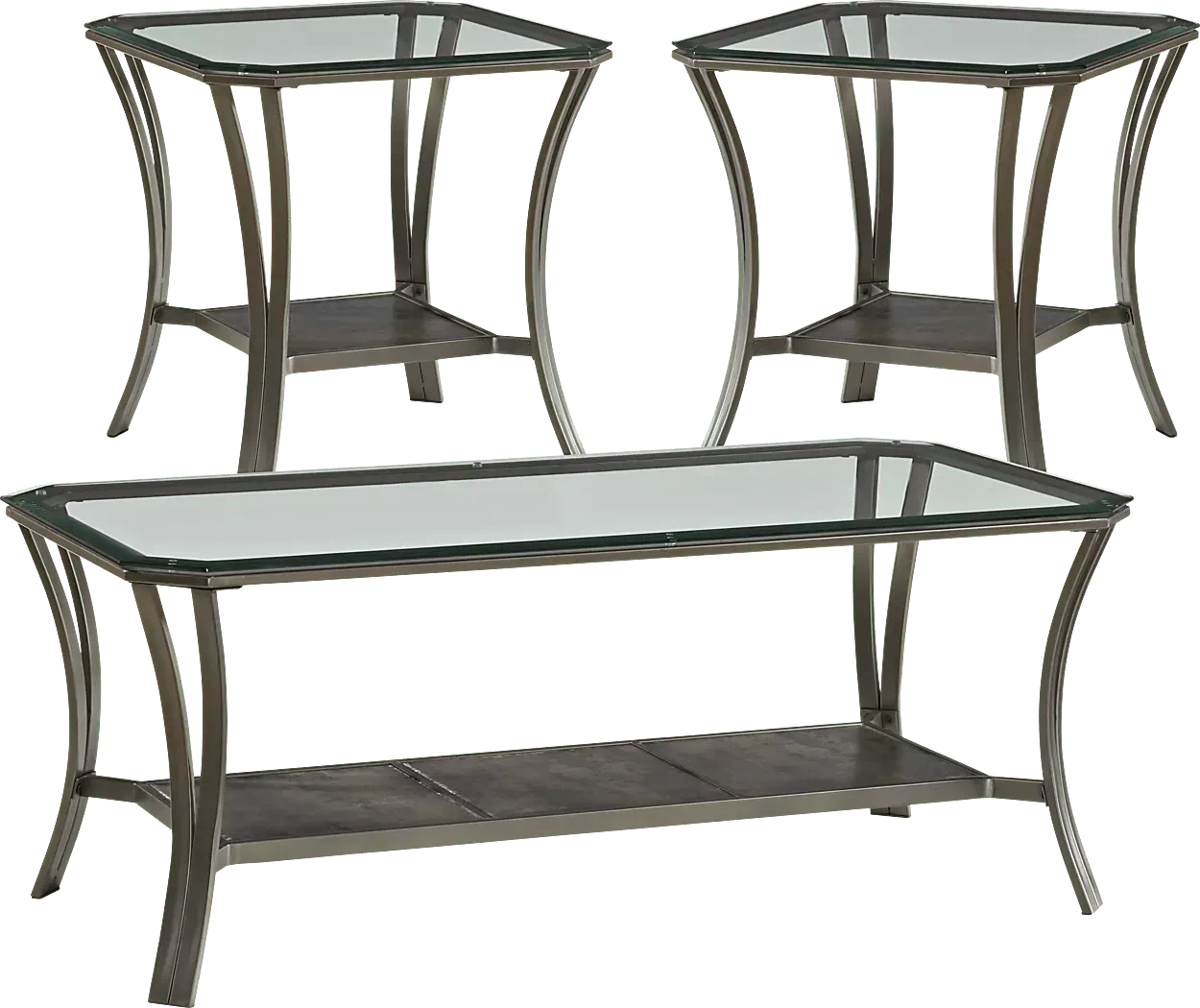 DenninHeights5PcLivingRoomSet 10 AllieMetal3PcTableSet