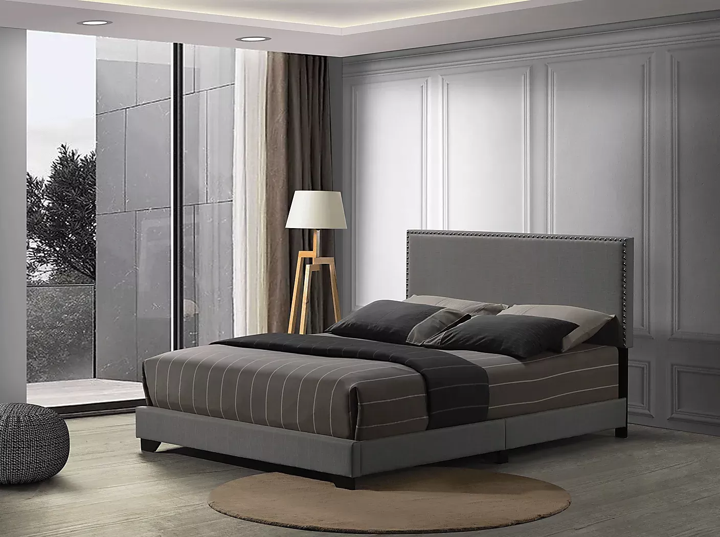 DomangueLightGrayQueenBed 2 DomangueLightGrayQueenBed