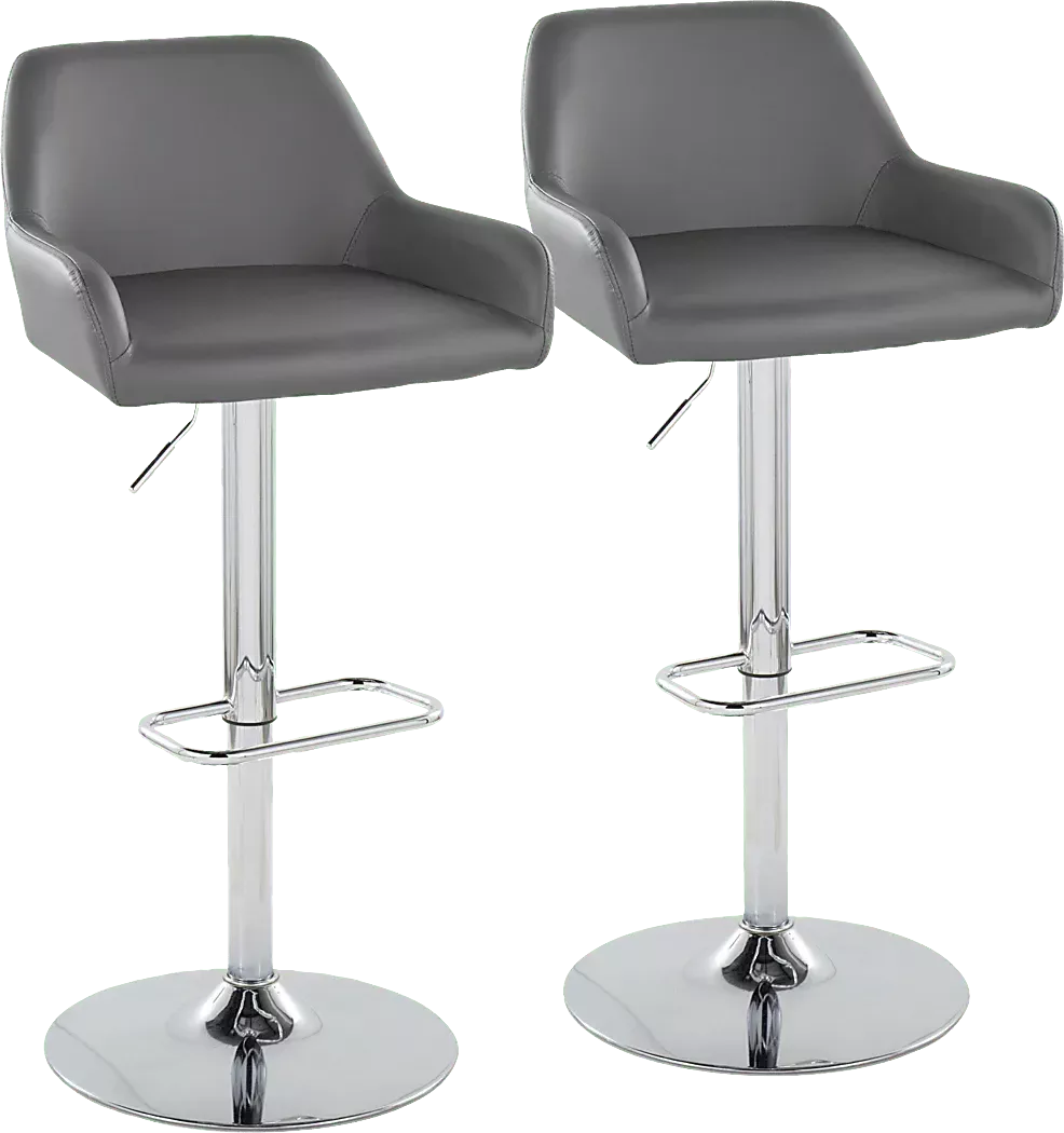 RimcrestIXGrayAdjustableSwivelBarstool,Setof2 1 RimcrestIXGrayAdjustableSwivelBarstool,Setof2