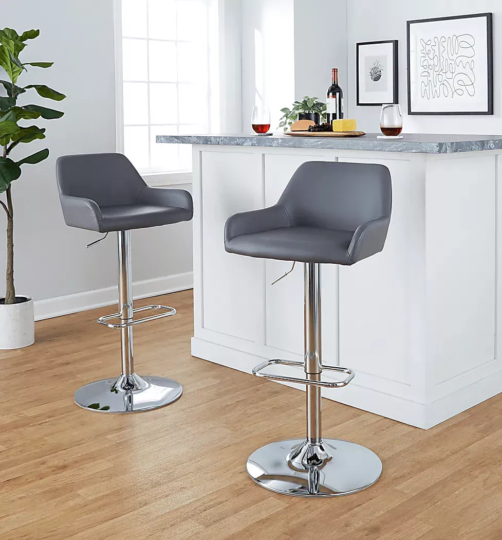 RimcrestIXGrayAdjustableSwivelBarstool,Setof2 2 RimcrestIXGrayAdjustableSwivelBarstool,Setof2