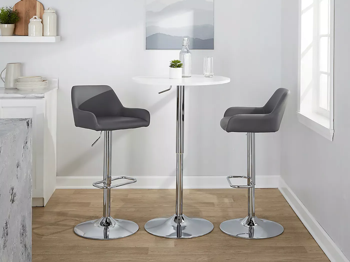 RimcrestIXGrayAdjustableSwivelBarstool,Setof2 5 RimcrestIXGrayAdjustableSwivelBarstool,Setof2