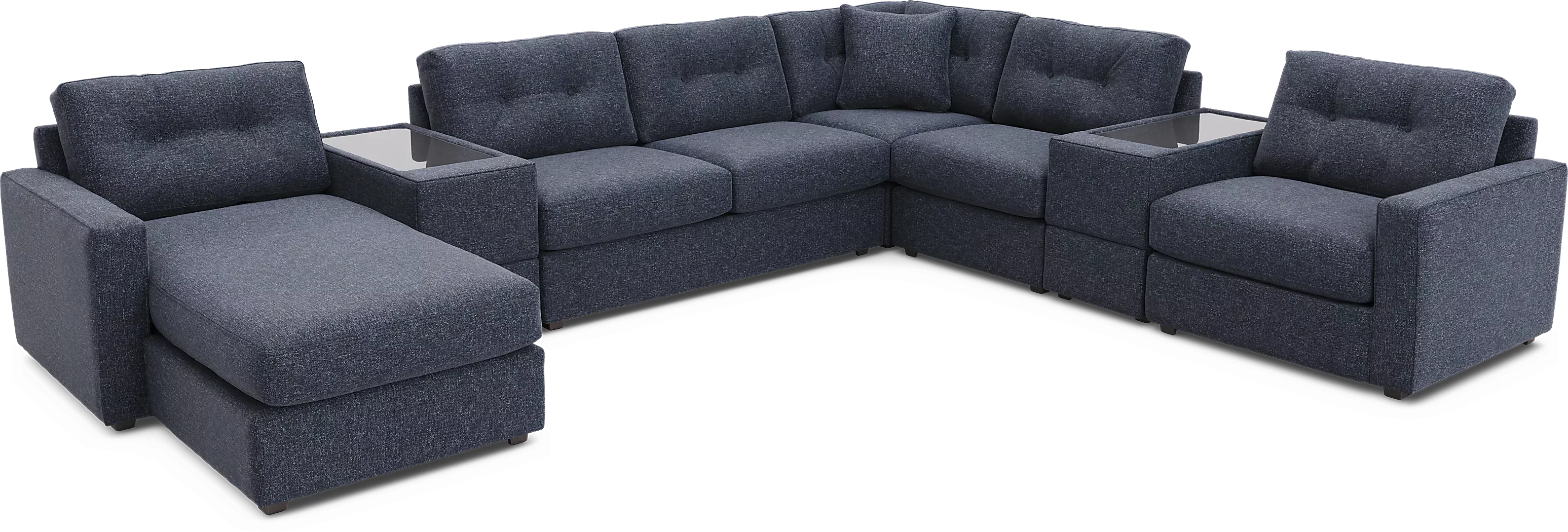 Navy7PcModularOneGelFoamSleeper 1 Navy7PcModularOneGelFoamSleeper