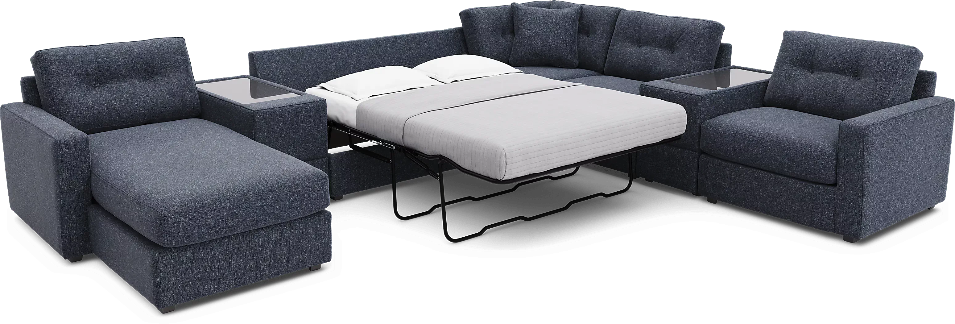 Navy7PcModularOneGelFoamSleeper 2 Navy7PcModularOneGelFoamSleeper