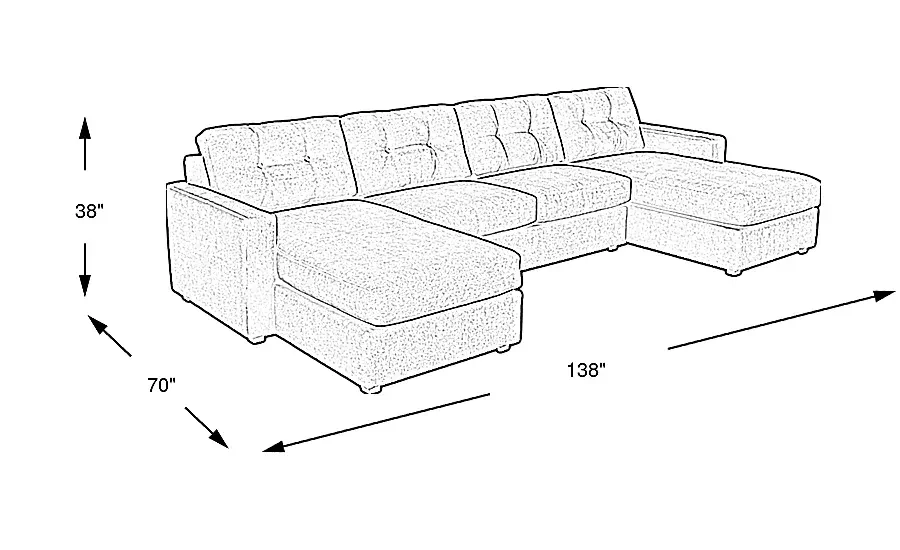 Navy3PcModularOneGelFoamSleeper 4 Navy3PcModularOneGelFoamSleeper