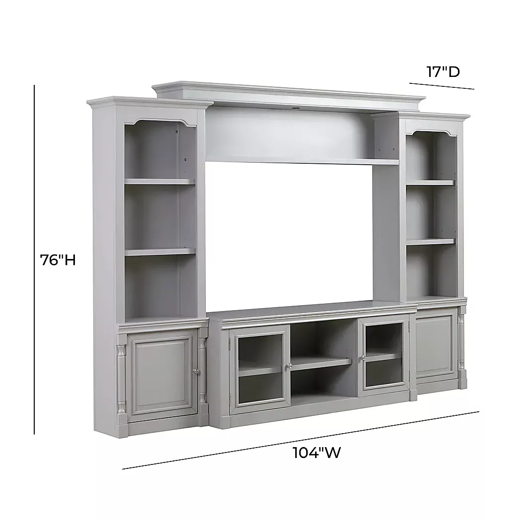 BeidimanIGray4PcWallUnitwith104.5in.Console 12 BeidimanIGray4PcWallUnitwith104.5in.Console