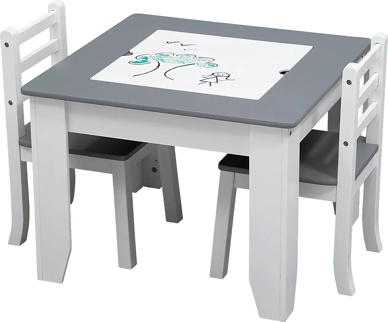 KidsSinaruGray/WhiteTableSet 1 KidsSinaruGray/WhiteTableSet