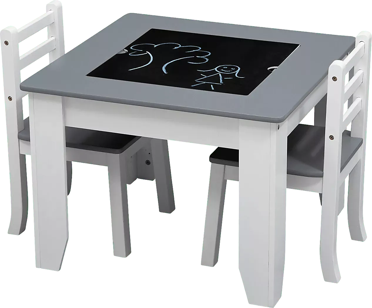 KidsSinaruGray/WhiteTableSet 3 KidsSinaruGray/WhiteTableSet