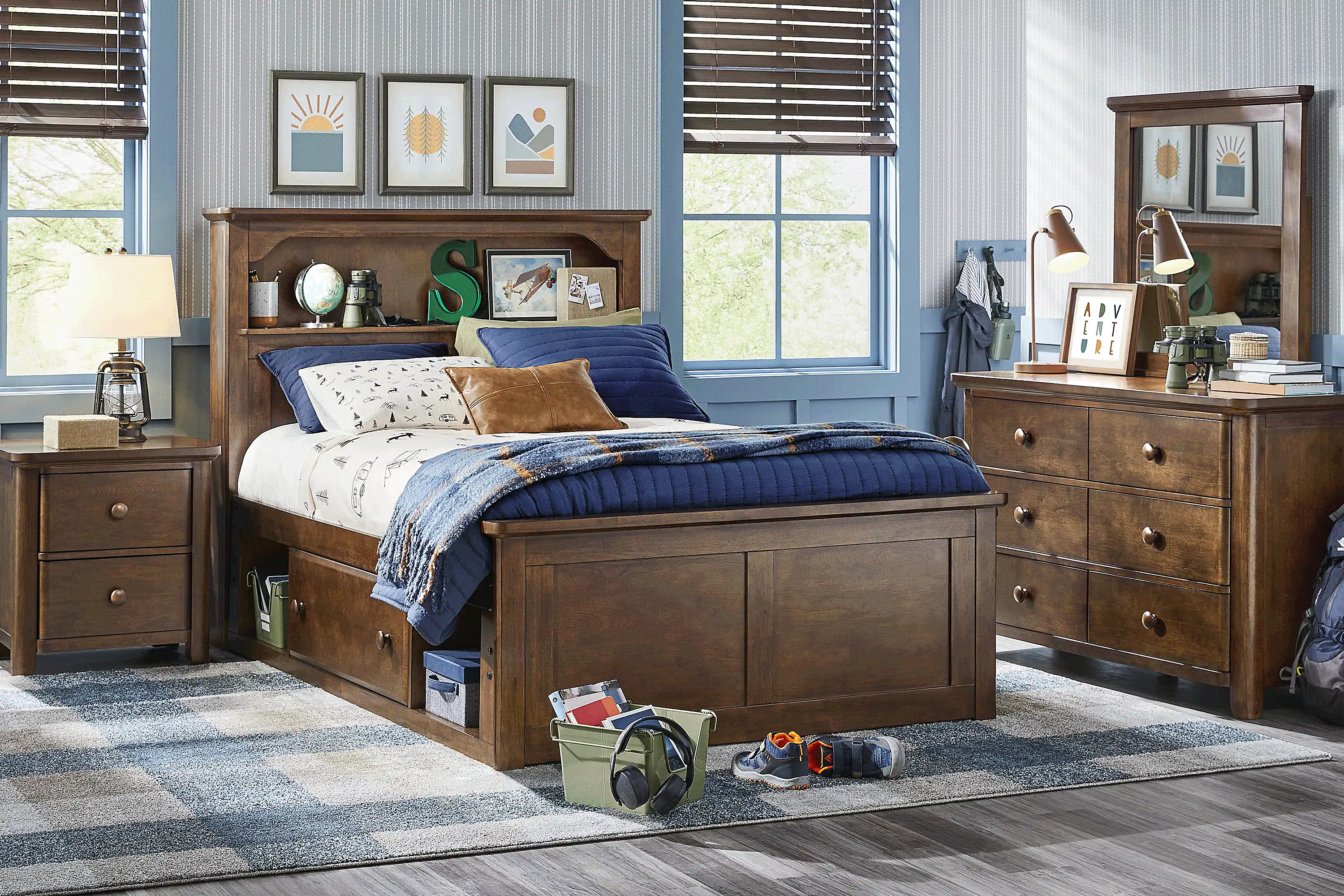 KidsSouthBendBrownCherryFullBookcaseBed 2 KidsSouthBendBrownCherryFullBookcaseBed