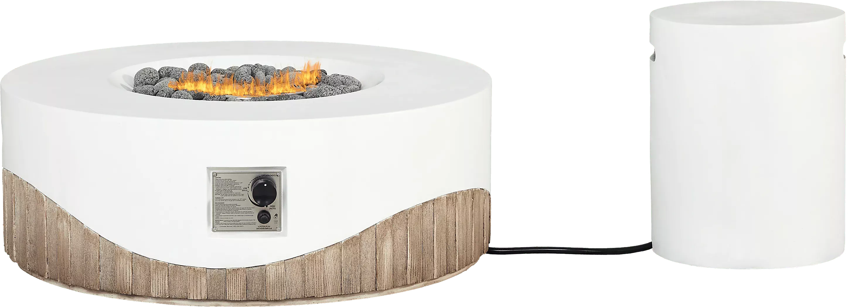 CaldoWhiteRoundFirePit 2 CaldoWhiteRoundFirePit
