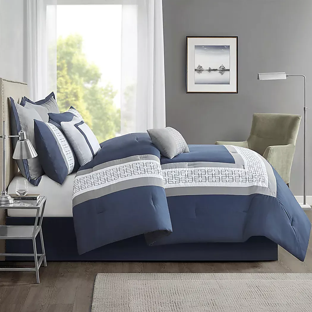 MarwinBlue8pcCalKingComforterSet 3 MarwinBlue8pcCalKingComforterSet