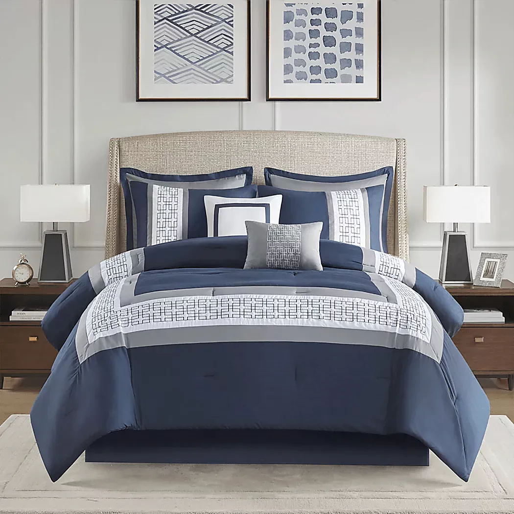 MarwinBlue8pcCalKingComforterSet 9 MarwinBlue8pcCalKingComforterSet