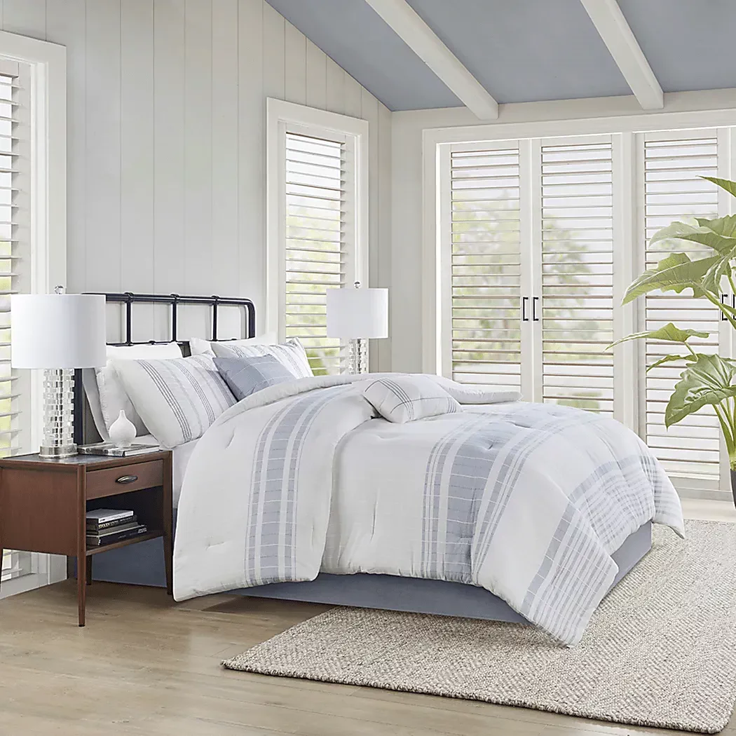 SaeviBlue6pcQueenComforterSet 4 SaeviBlue6pcQueenComforterSet